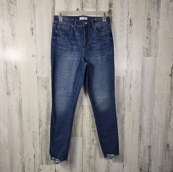 Sofia jeans Rosa curvy ankle mid rise raw hem skinny jeans women's size 2 - Picture 1 of 12